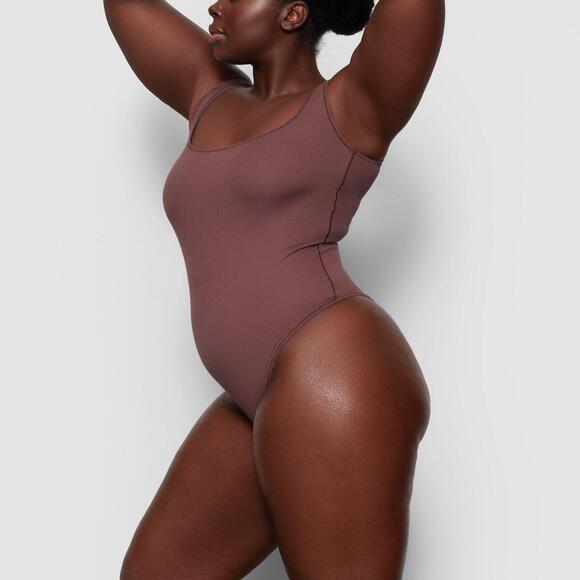 NWT Skims Women's Brown Comfort One Piece Garnet Bodysuit Shapewear Size 4X - Picture 3 of 10